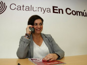 Pla mig on es pot veure la candidata de Catalunya en Comú-Podem per Lleida, Sara Vilà