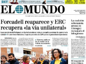 Portada de El Mundo el 11 de desembre