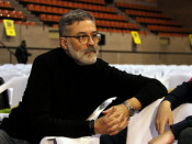 El candidat de la CUP, Carles Riera, abans del míting central del 10 de desembre