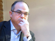 Jordi Turull en un moment de la conversa