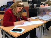 La coordinadora general del PDeCAT, Marta Pascal, en una Mesa de Vic