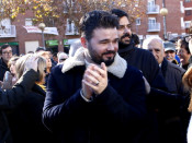 El diputat d'ERC al Congrés, Gabriel Rufián, entrant al míting d'Esquerra a Mataró