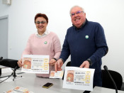 Els portaveus de la plataforma del Sénia, Cristina Reverter i Evelio Montfort