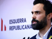 El diputat electe d'ERC Roger Torrent, en roda de premsa