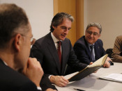 El ministre De la Serna amb el delegat del govern espanyol a Catalunya, Enric Millo