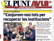 Portada de 'El Punt Avui' d'aquest dijous
