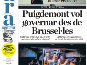 Portada del diari 'ARA' d'aquest dissabte