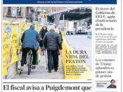 Portada de 'La Vanguardia' per aquest diumenge