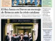 Portada del diari 'La Vanguardia'