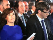carles puigdemont, soraya saenz de santamaria, felipe vi,