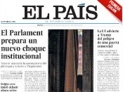 La portada de El País el 20 de gener