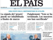 Portada del diari 'El País' d'aquest dijous