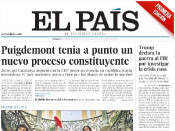 Portada de El País el 3 de febrer