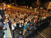 Protesta de la plataforma 'Pro-Soterramiento de las Vías' de Múrcia