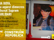 Imatge de suport de la CUP a Mireia Boya