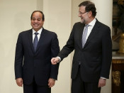 Mariano Rajoy amb el militar que va donar un cop d'Estat i ara es president d'Egipte, Abdelfatah Al-Sisi