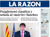 Portada de La Razón el 2 de març