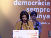Beatriz Talegón durant un acte amb ERC