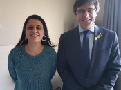 Carles Puigdemont i Anna Gabriel durant la trobada