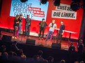 Imatge d'un míting de Die Linke