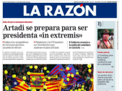 Imatge de la portada de 'La Razón' d'aquest dijous