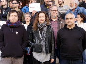 Pla mig de Santi Fortuny, Laia Estrada i Jordi Martí, tres dels investigats per la vaga general del 3-O a Tarragona