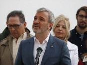 El candidat a alcaldable del PSC a Barcelona, Jaume Collboni, durant la presentació de la seva candidatura a les primàries el 3 d'abril de 2018