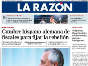 Portada de La Razón el 12 d'abril