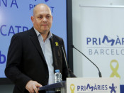 El precandidat al procés de primàries del PDeCAT a Barcelona, Carles Agustí, ofereix una roda de premsa per explicar els eixos de la seva candidatura