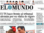 Portada de El Mundo el 18 d'abril