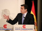 El portaveu de la Comissió Europea, Margaritis Schinas, aquest 20/04/2018 durant un esmorzar informatiu a Madrid