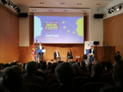 L'eurodiputat d'ERC Jordi Solé durant la presentació de la Plataforma de Diàleg entre la UE i Catalunya