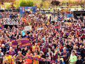 Fanzone culer per a la final copa del Rei