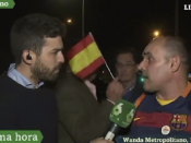 El seguidor culer unionista explicant els fets a La Sexta