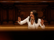 Inés Arrimadas durant el ple d'investidura de Quim Torra