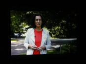 Pla general d'un fragment del vídeo que ha gravat Marta Rovira des de Ginebra dirigint-se a les persones que li donen supor