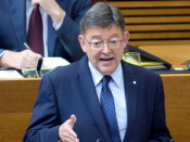 El president de la Generalitat Valenciana Ximo Puig durant la seva intervenció a la sessió de control a les Corts Valencianes