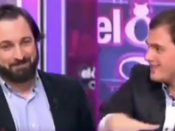 Una captura de pantalla del vídeo, amb Rivera i Abascal