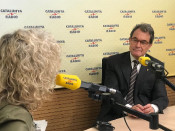 Artur Mas en un moment de l'entrevista a Catalunya Ràdio