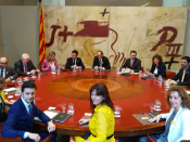 Imatge de la primera reunió del nou Govern de la Generalitat