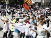 cadena humana, euskadi, pais basc