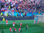 Una estelada al partit  inaugural del Mundial 2018