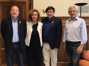 Ester Capella amb Eduardo Reyes, Pedro Altamirano i Salvador García