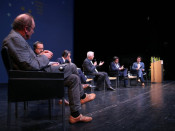 Imatge de l'acte commemoratiu i de debat pel 30è aniversari dels Quatre Motors per a Europa, a Stuttgart, el 3 de juliol de 2018