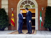 El president del govern espanyol, Pedro Sánchez, i el lehendakari, Íñigo Urkullu, aquest 25/06/2018 a La Moncloa
