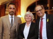 El president de la Generalitat, Quim Torra, amb Clara Ponsatí a Escòcia