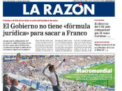 Portada de La Razón el 16 de juliol de 2018