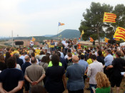 Pla general dels concentrats amb la presó de Lledoners al fons. 11 de juliol del 2018