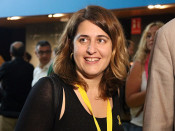Pla mig de la coordinadora general del PDeCAT, Marta Pascal, somrient abans de la primera assemblea del partit