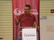 El líder Catalunya en Comú-Podem, Xavier Domènech, durant la seva intervenció al Consell Nacional